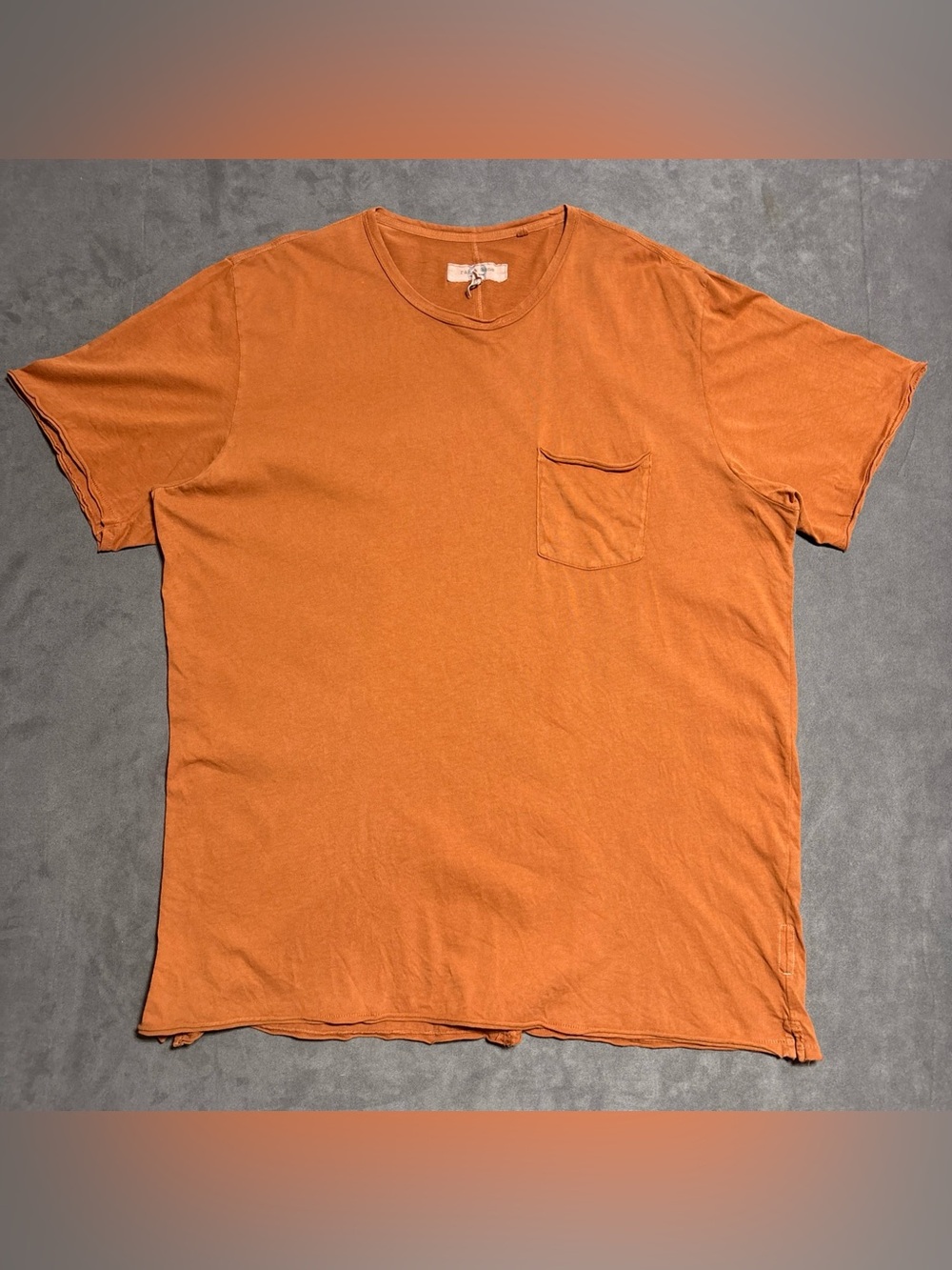 rag & bone Men's Rust Orange Short-Sleeve Pocket Tee